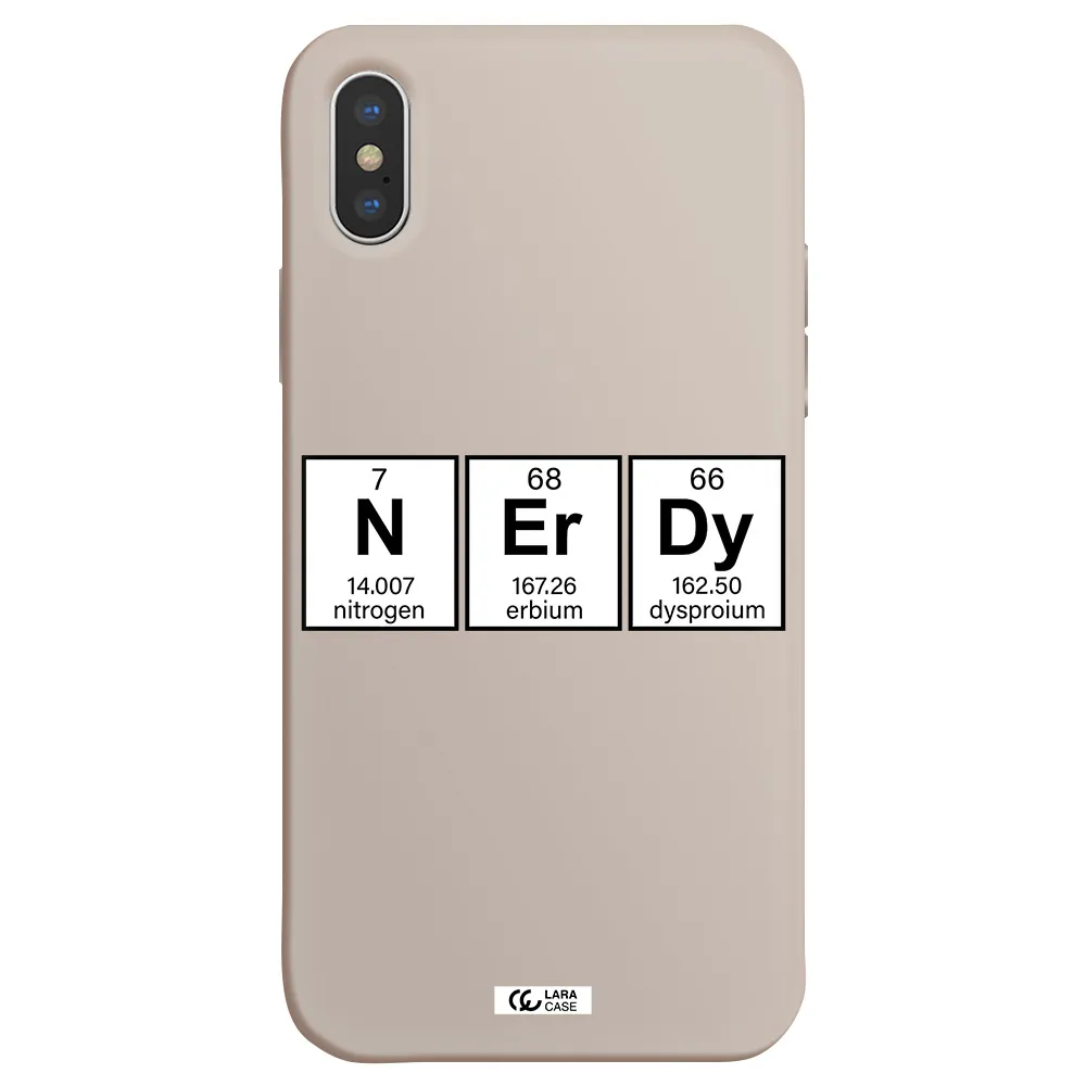 Nerdy Chemical Apple iPhone X Silicone Stone Case