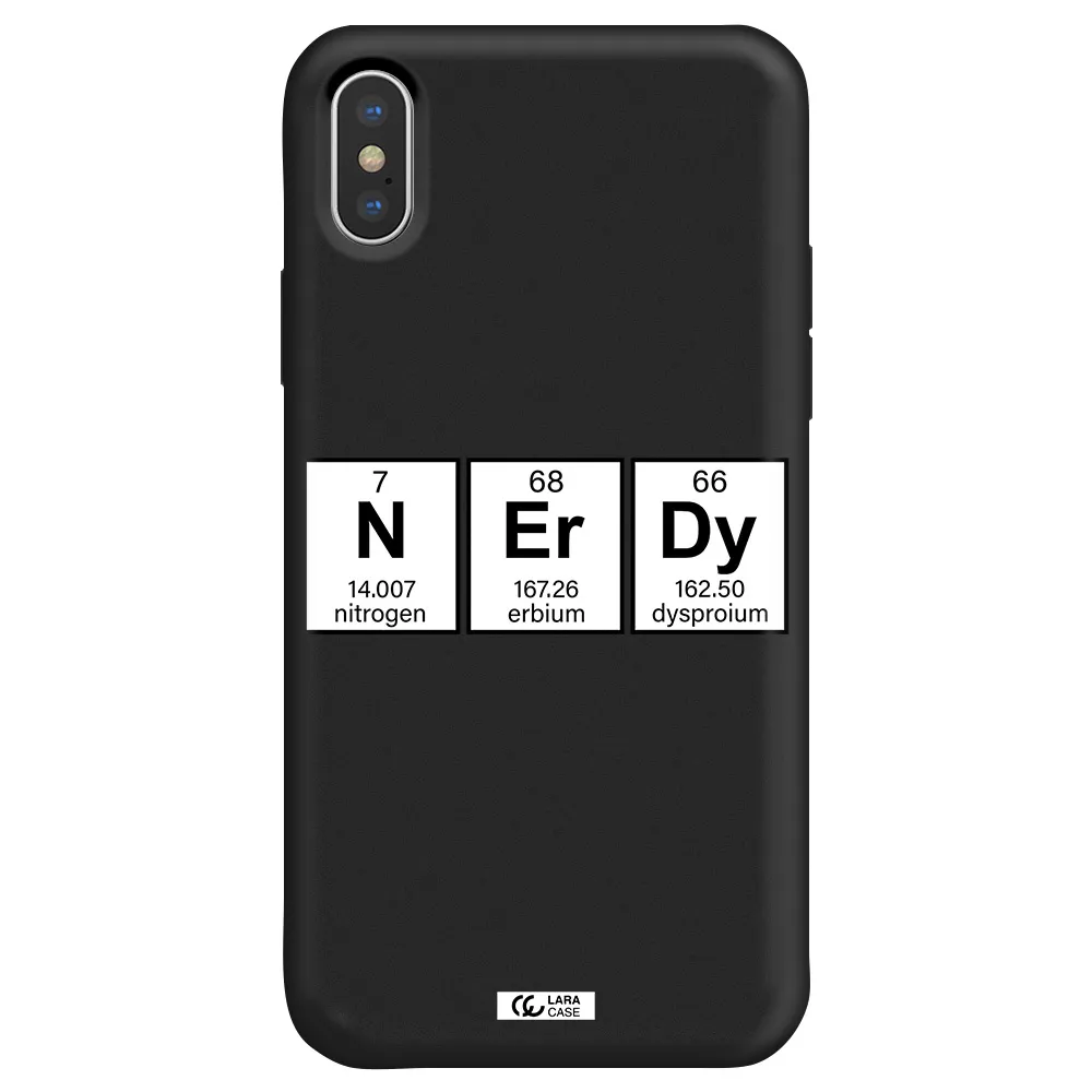 Nerdy Chemical Apple iPhone XS Silicone black Case