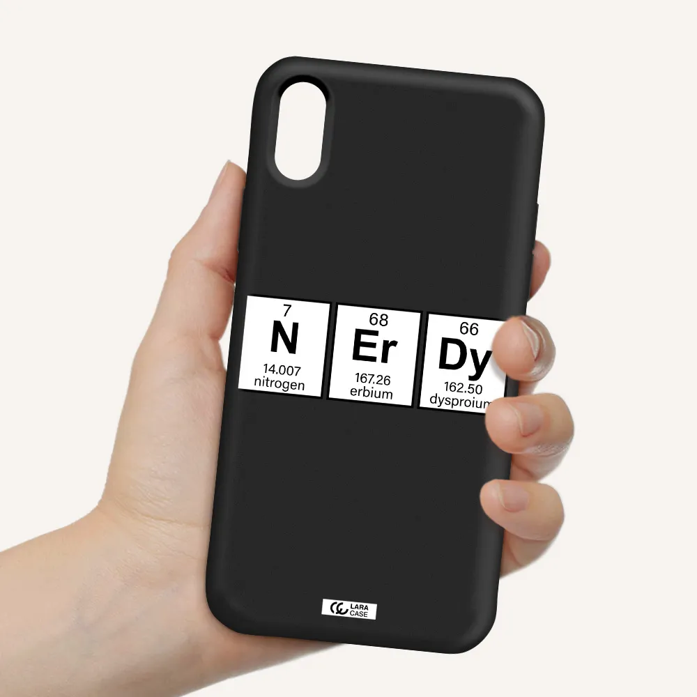 Nerdy Chemical Apple iPhone XS Silicone black Case