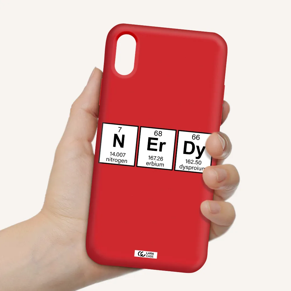 Nerdy Chemical Apple iPhone XS Silicone Imperial Red Case