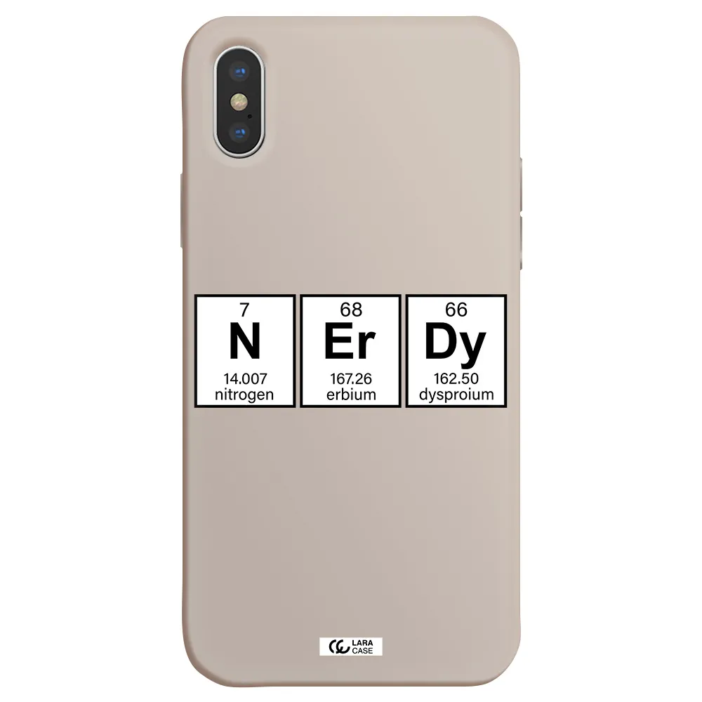 Nerdy Chemical Apple iPhone XS Silicone Stone Case