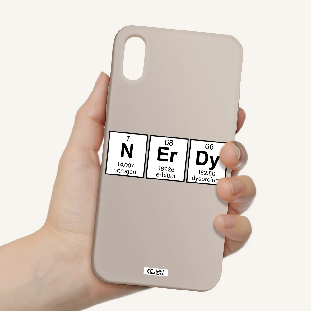 Nerdy Chemical Apple iPhone XS Silicone Stone Case