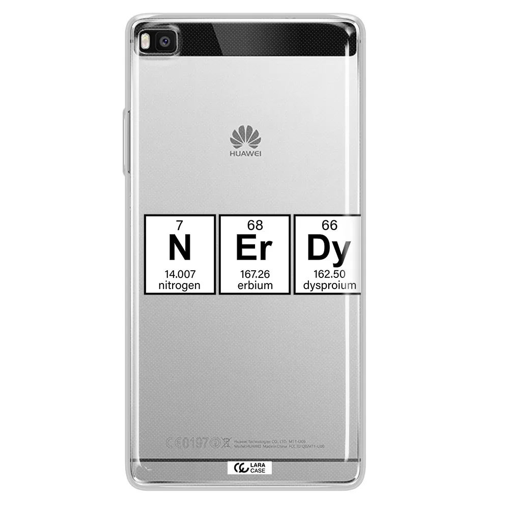 Nerdy Chemical Huawei P8 Clear TPU Case