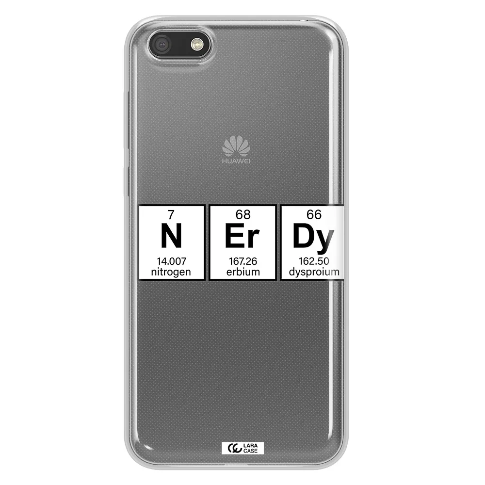 Nerdy Chemical Huawei Y5 2018 Clear TPU Case