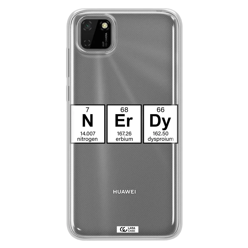 Nerdy Chemical Huawei Y5P Clear TPU Case