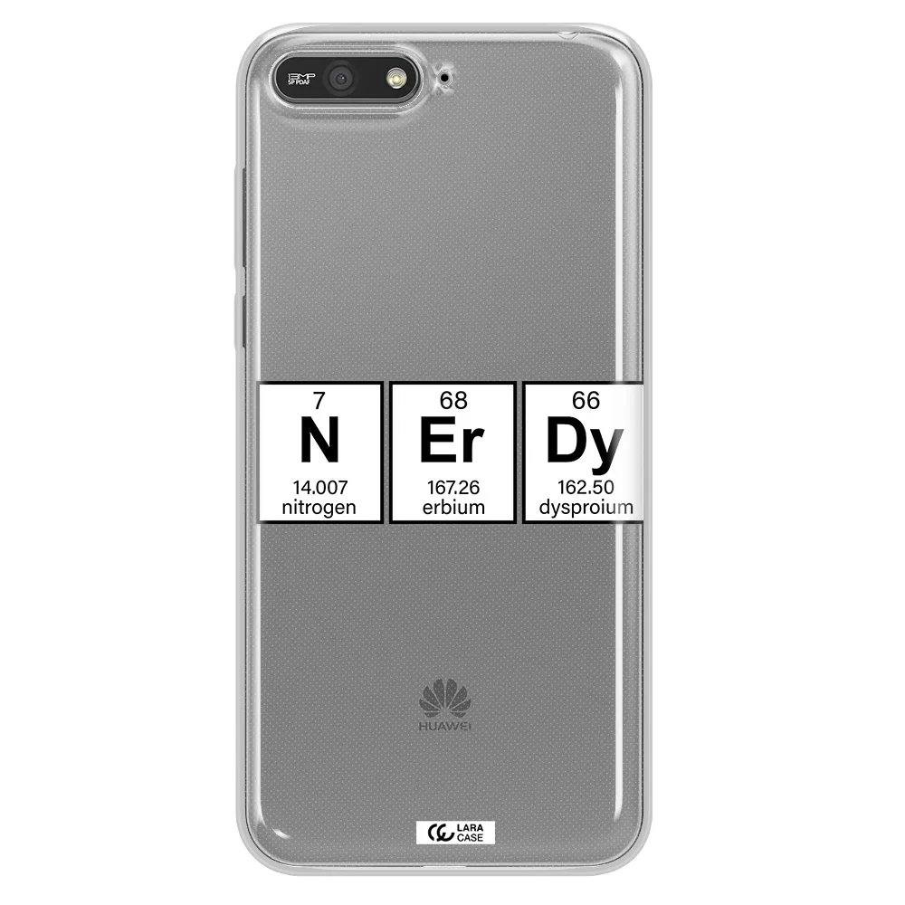 Nerdy Chemical Huawei Y6 2018 Clear TPU Case