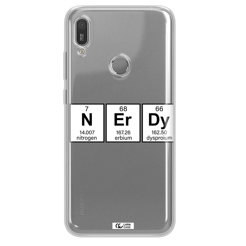 Nerdy Chemical Huawei Y6 2019 Clear TPU Case