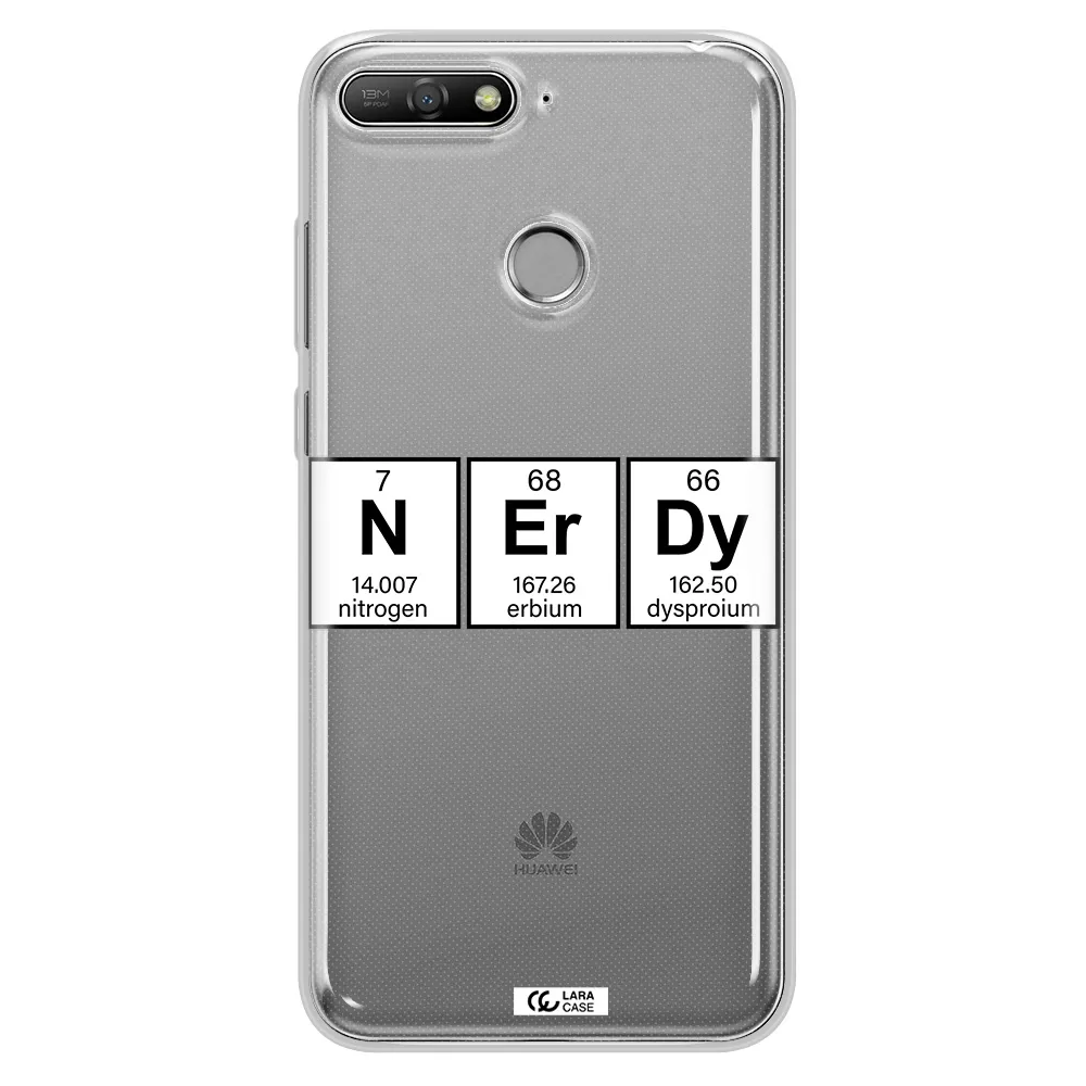 Nerdy Chemical Huawei Y6 Prime 2018 Clear TPU Case
