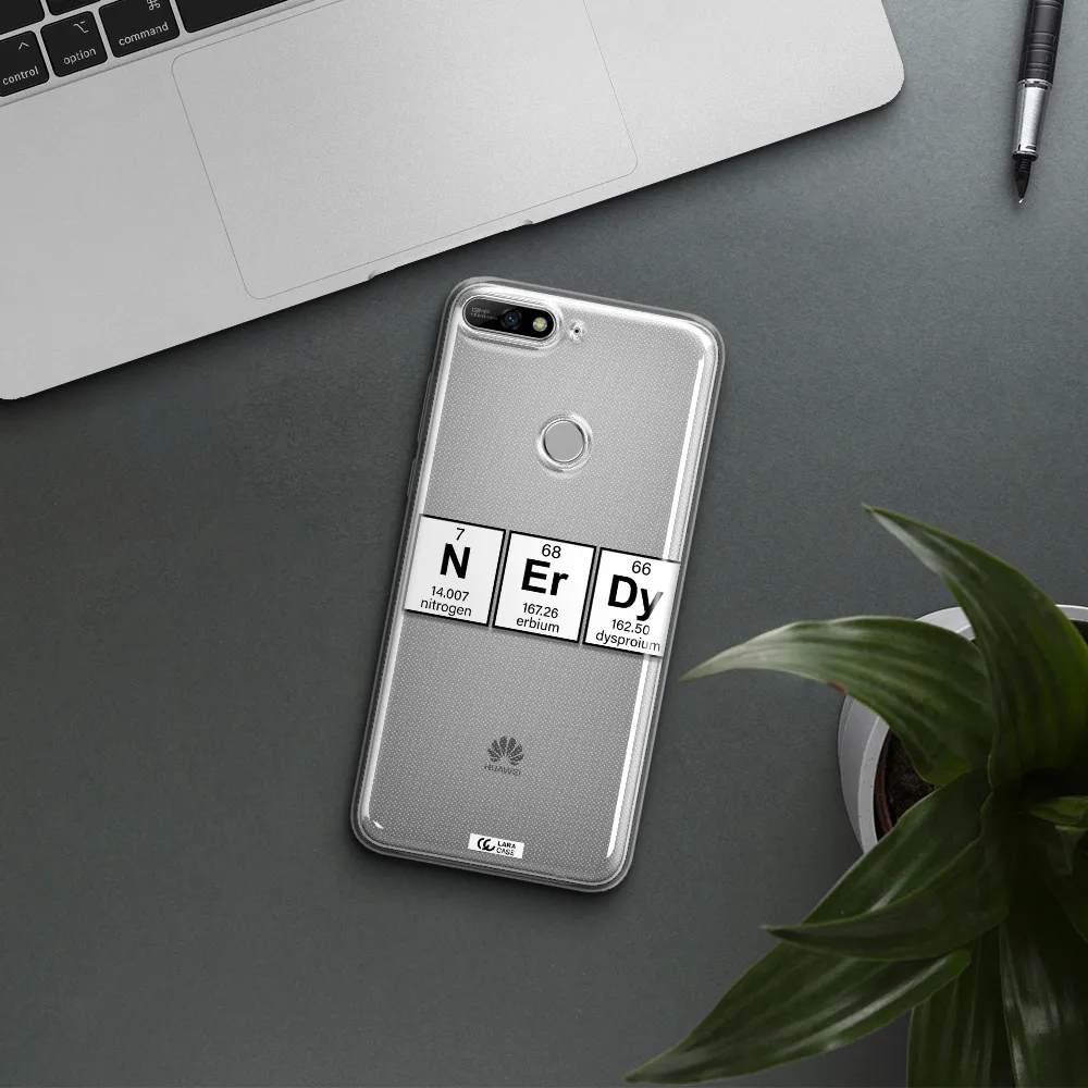 Nerdy Chemical Huawei Y7 2018 Clear TPU Case