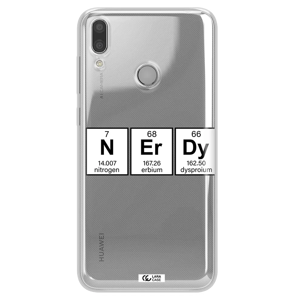 Nerdy Chemical Huawei Y9 2019 Clear TPU Case