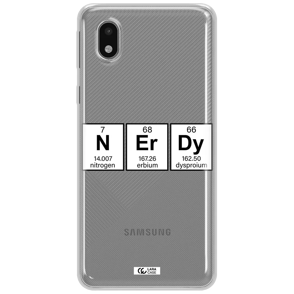 Nerdy Chemical Samsung A01 Core Clear Tpu Case