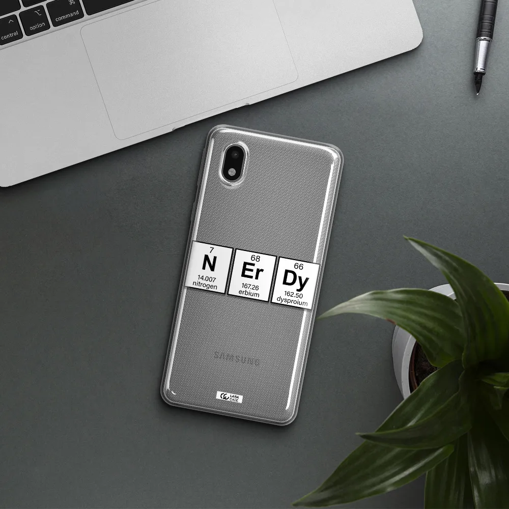Nerdy Chemical Samsung A01 Core Clear Tpu Case