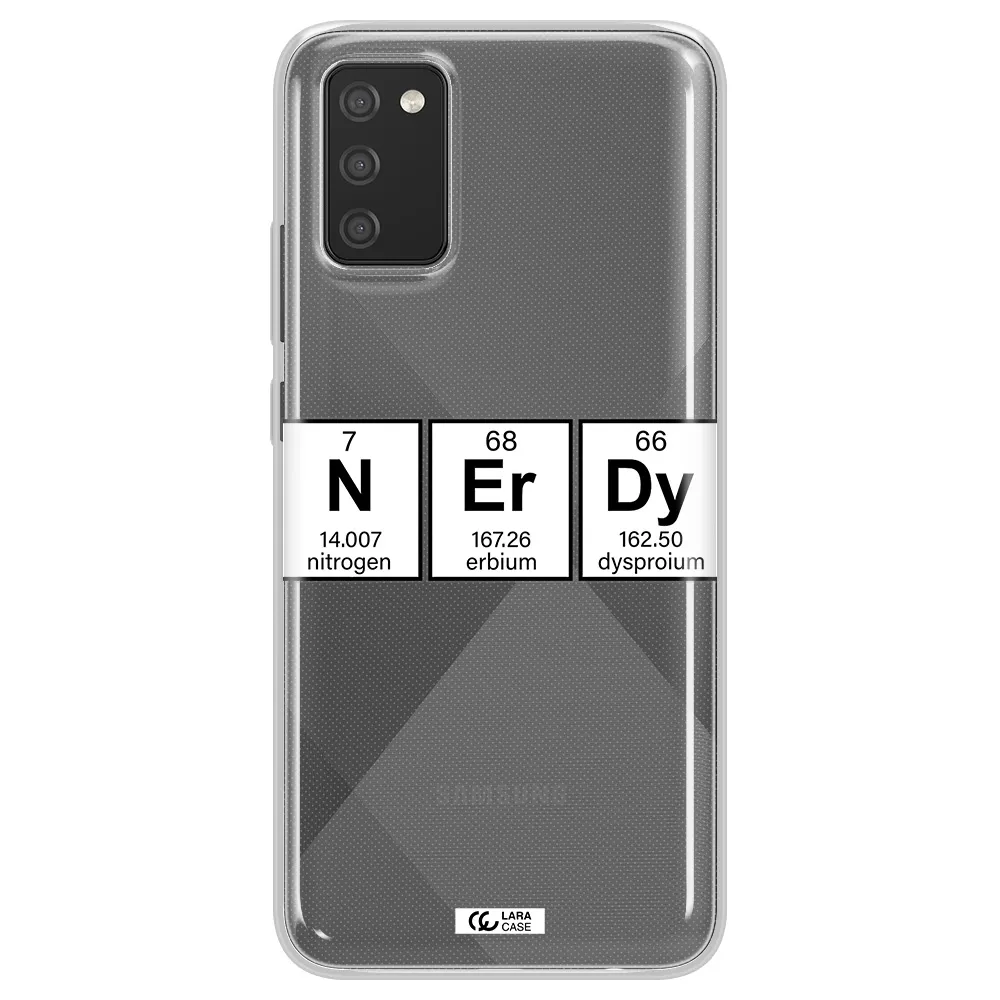Nerdy Chemical Samsung A02S Clear TPU Case