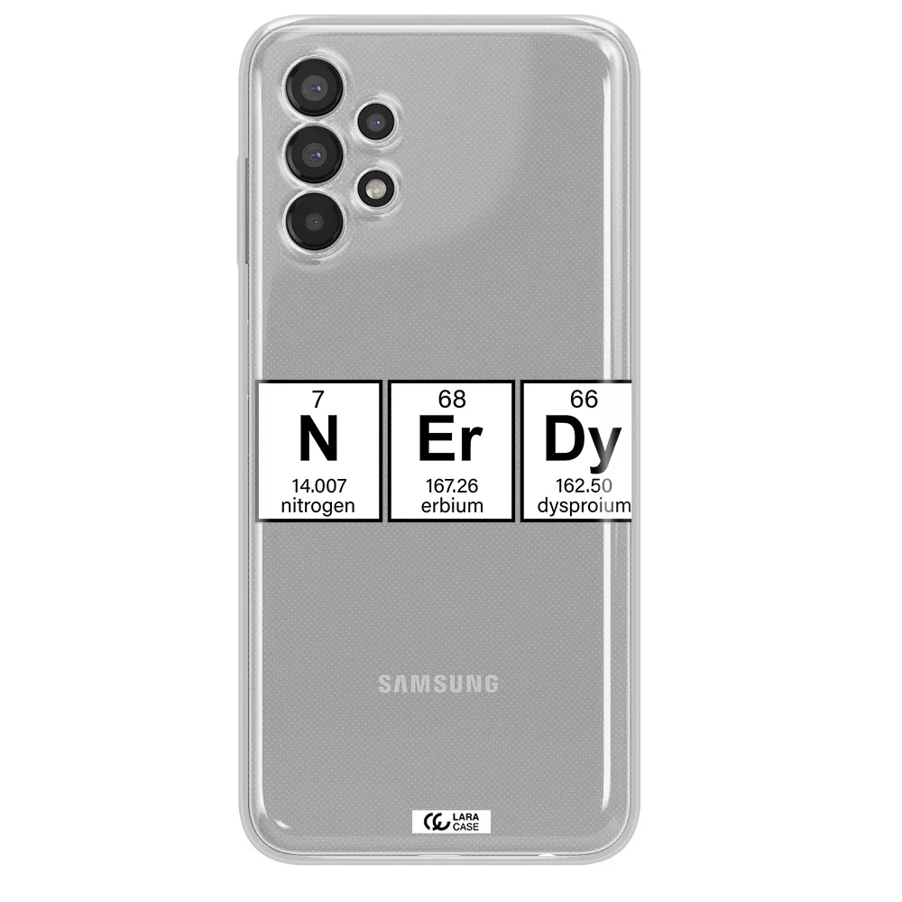 Nerdy Chemical Samsung A13 Clear TPU Case