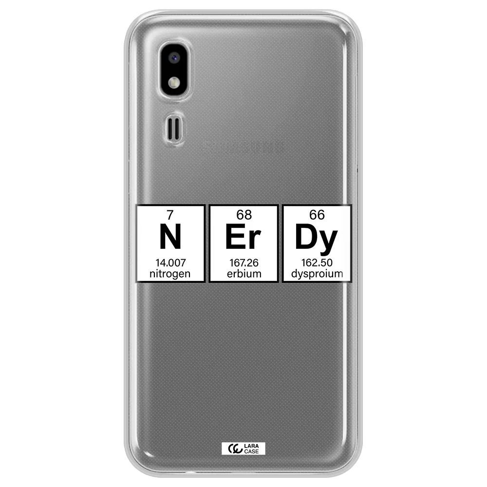 Nerdy Chemical Samsung A2 Core Clear TPU Case