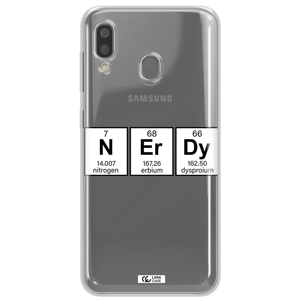 Nerdy Chemical Samsung A20 Clear TPU Case
