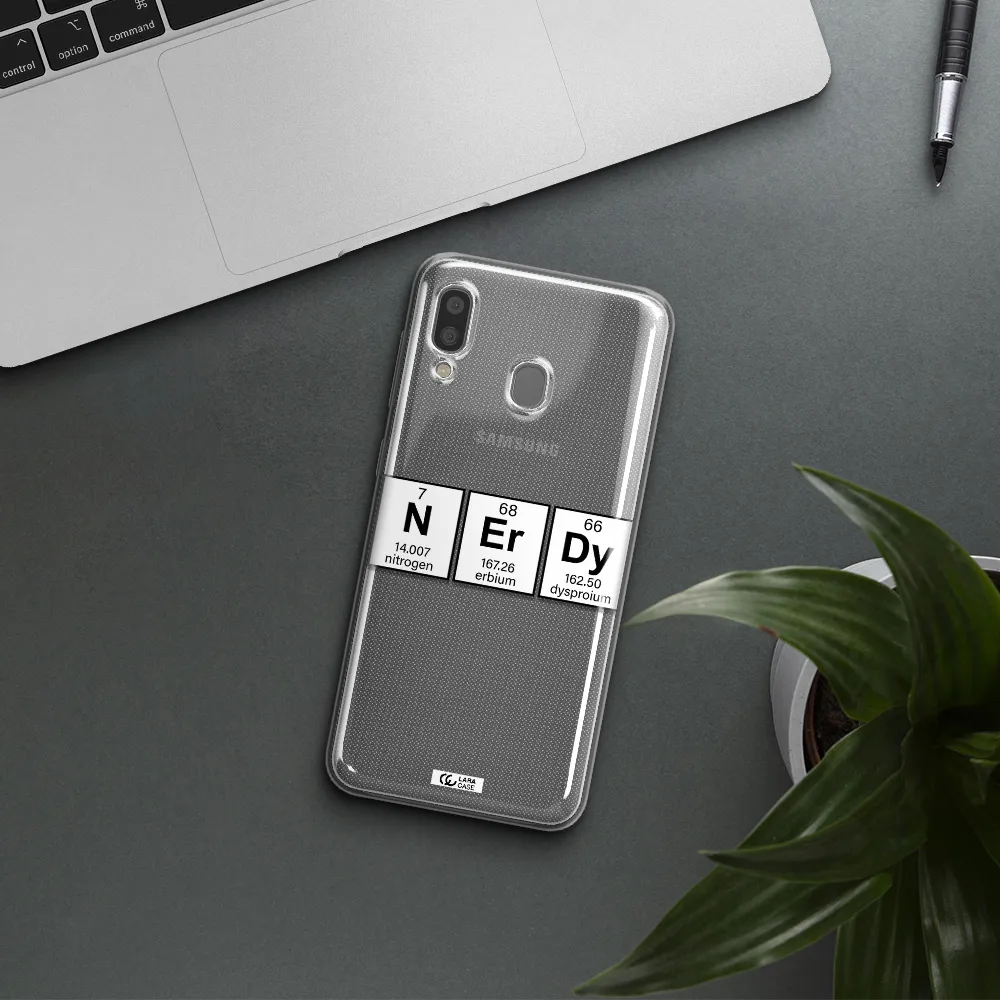 Nerdy Chemical Samsung A20 Clear TPU Case