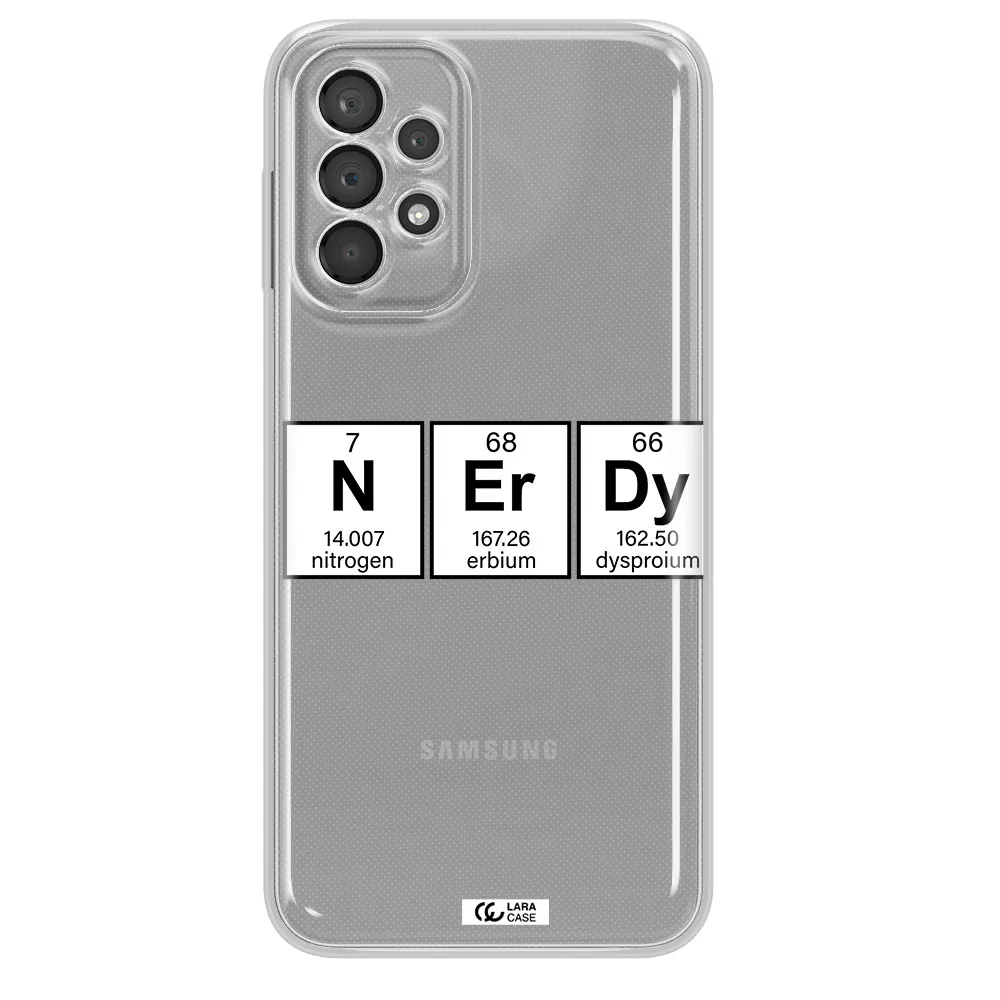 Nerdy Chemical Samsung A23 5G Clear Tpu Case
