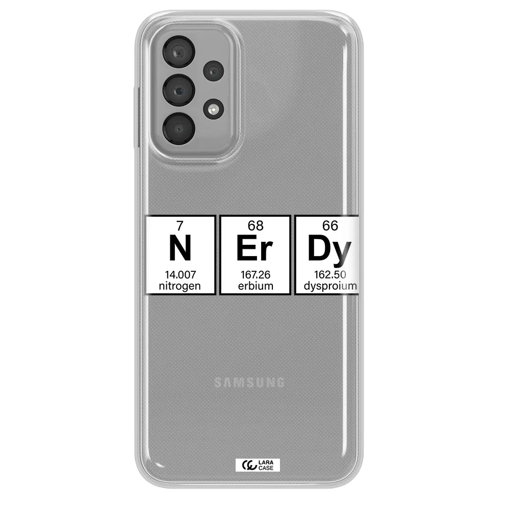 Nerdy Chemical Samsung A23 Clear TPU Case