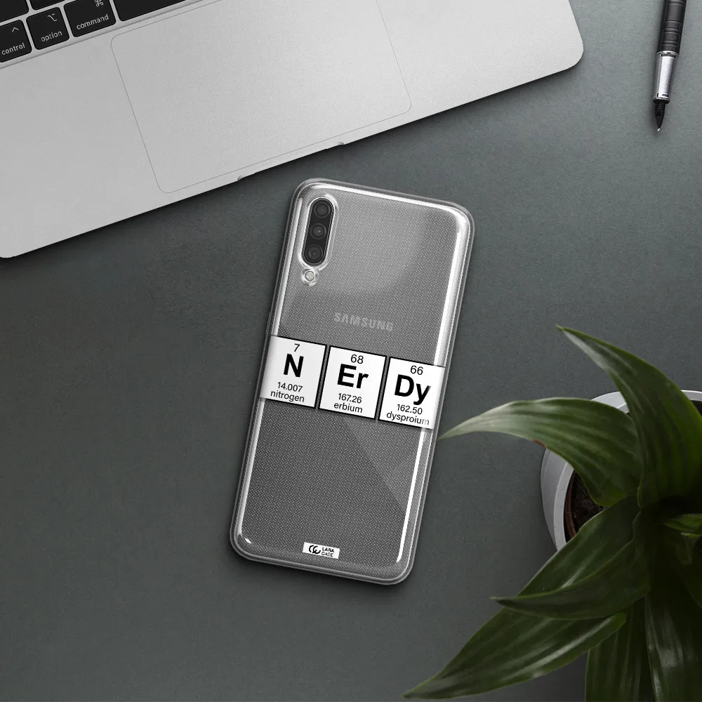Nerdy Chemical Samsung A30S Clear TPU Case