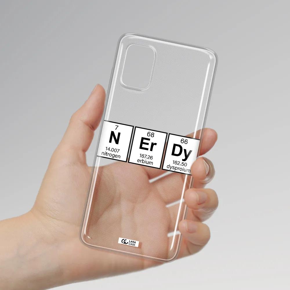 Nerdy Chemical Samsung A31 Clear TPU Case
