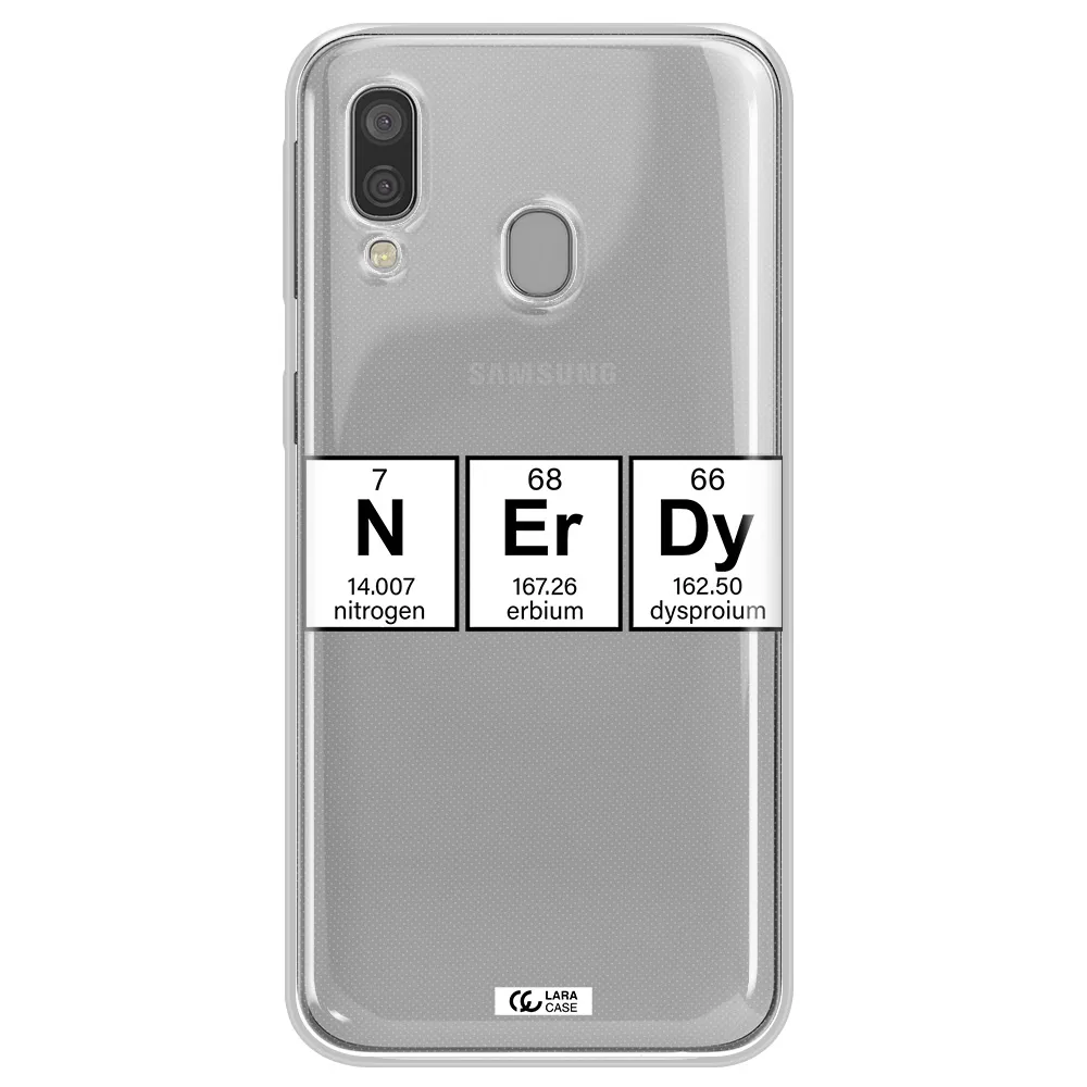 Nerdy Chemical Samsung A40 Clear TPU Case