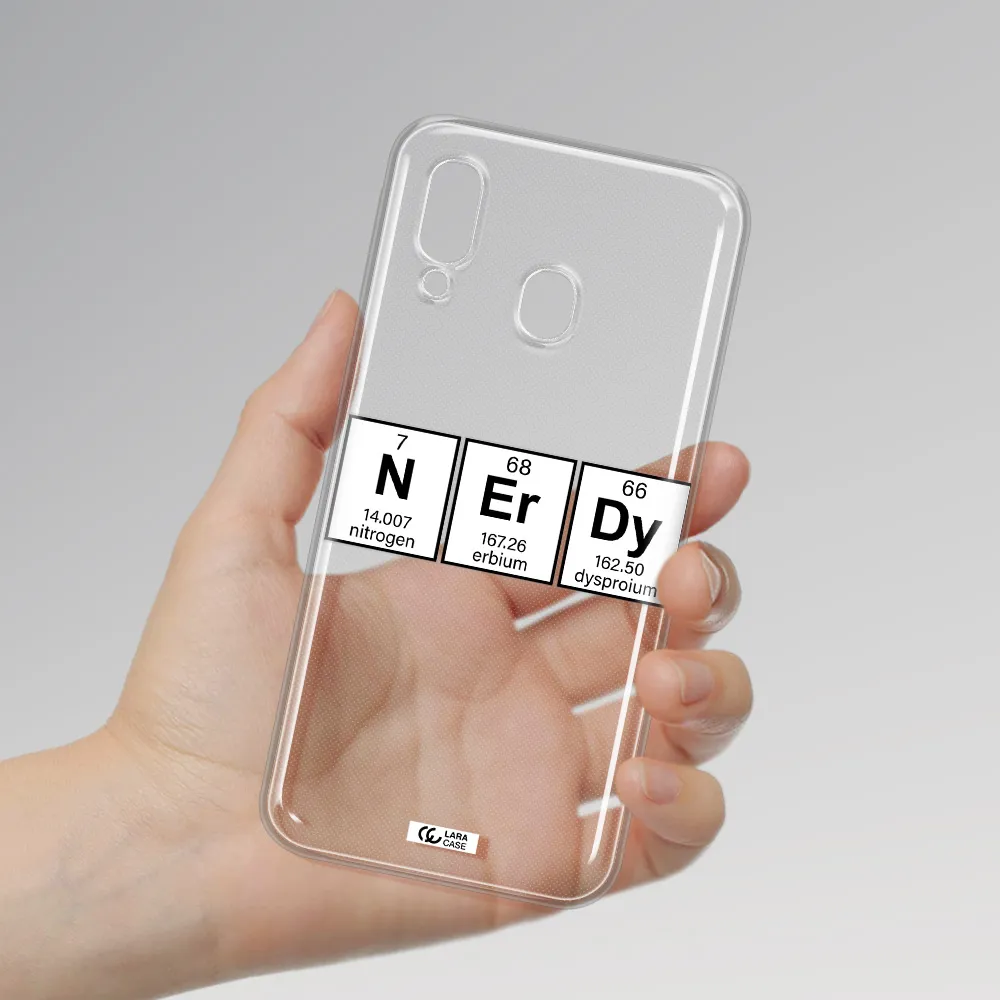 Nerdy Chemical Samsung A40 Clear TPU Case