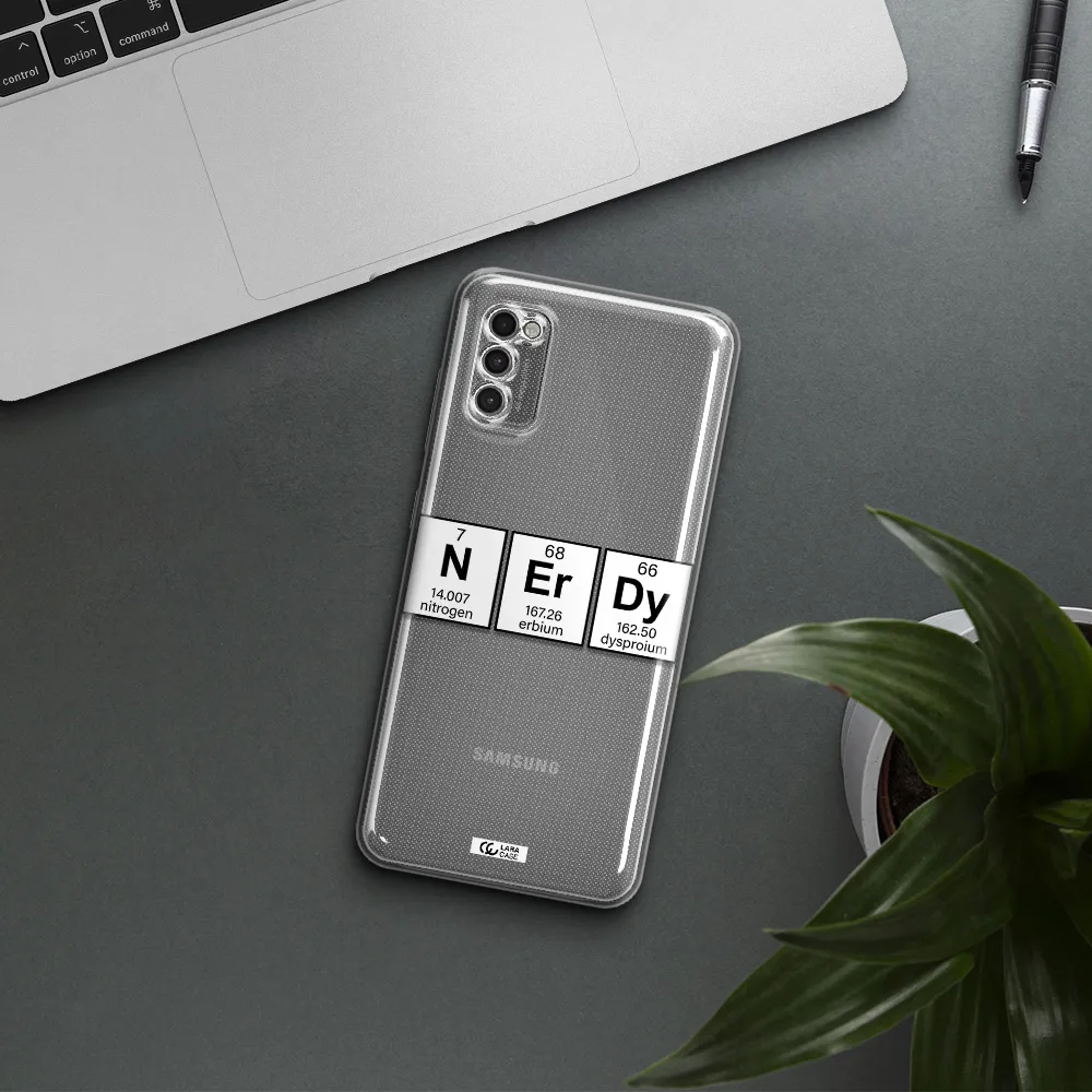 Nerdy Chemical Samsung A41 Clear Tpu Case