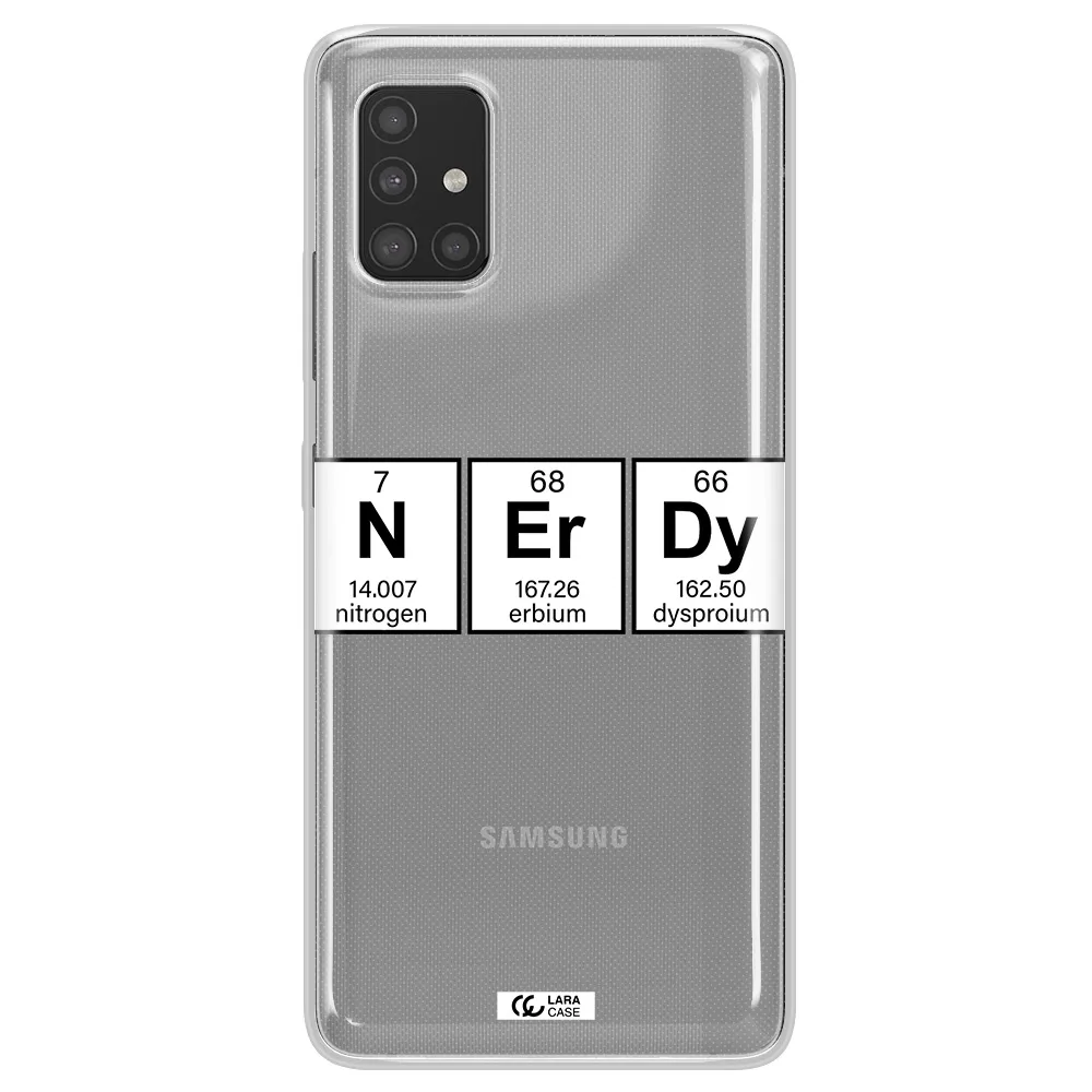 Nerdy Chemical Samsung A51 Clear TPU Case