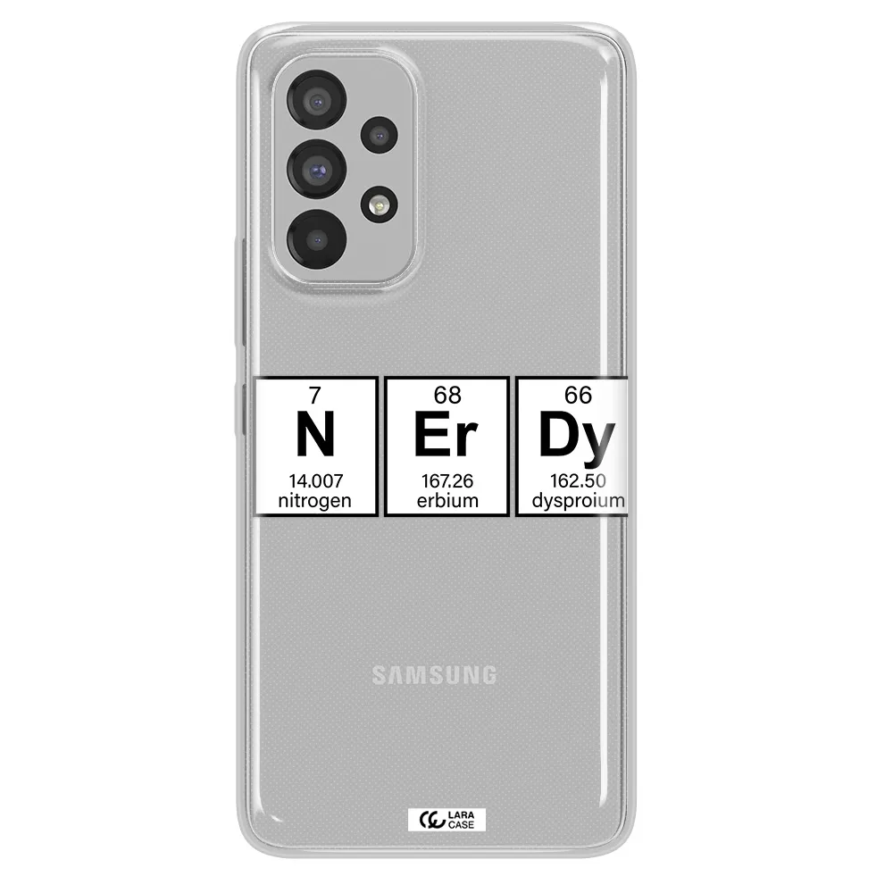 Nerdy Chemical Samsung A53 Clear TPU Case