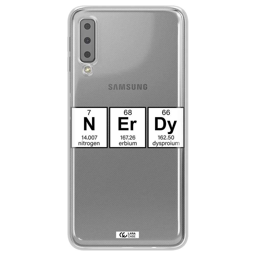 Nerdy Chemical Samsung A7 2018 Clear TPU Case
