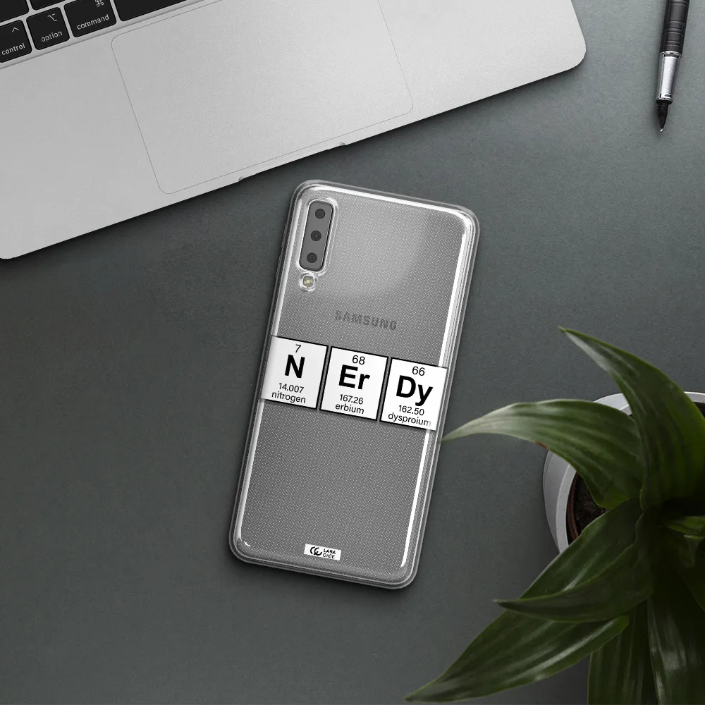 Nerdy Chemical Samsung A7 2018 Clear TPU Case