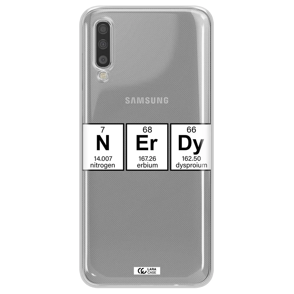 Nerdy Chemical Samsung A70 Clear TPU Case
