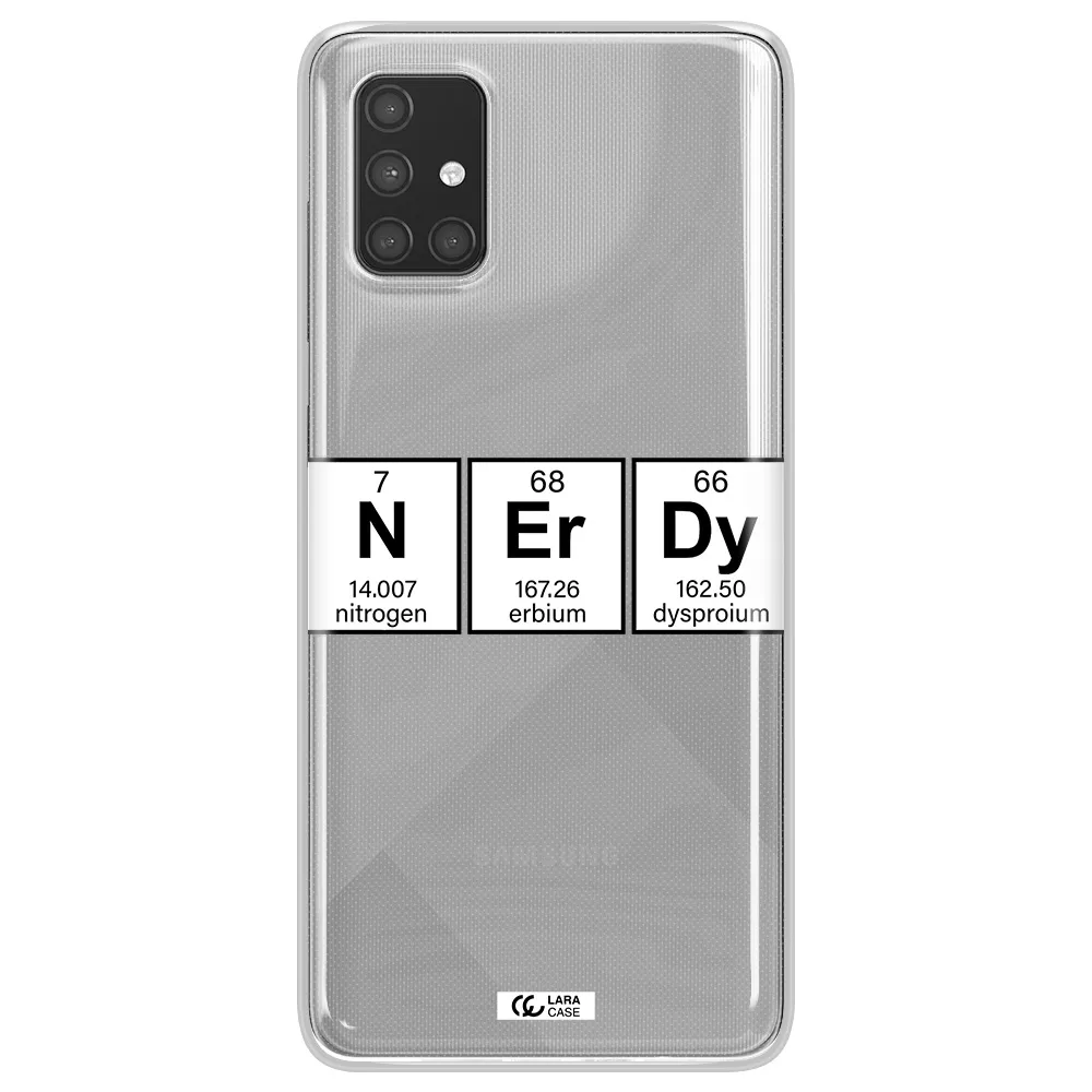 Nerdy Chemical Samsung A71 Clear TPU Case