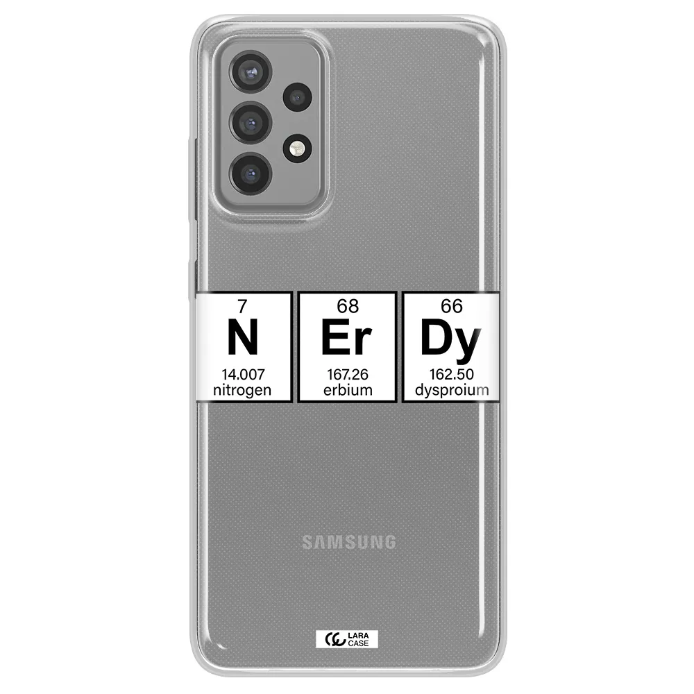 Nerdy Chemical Samsung A72 Clear TPU Case