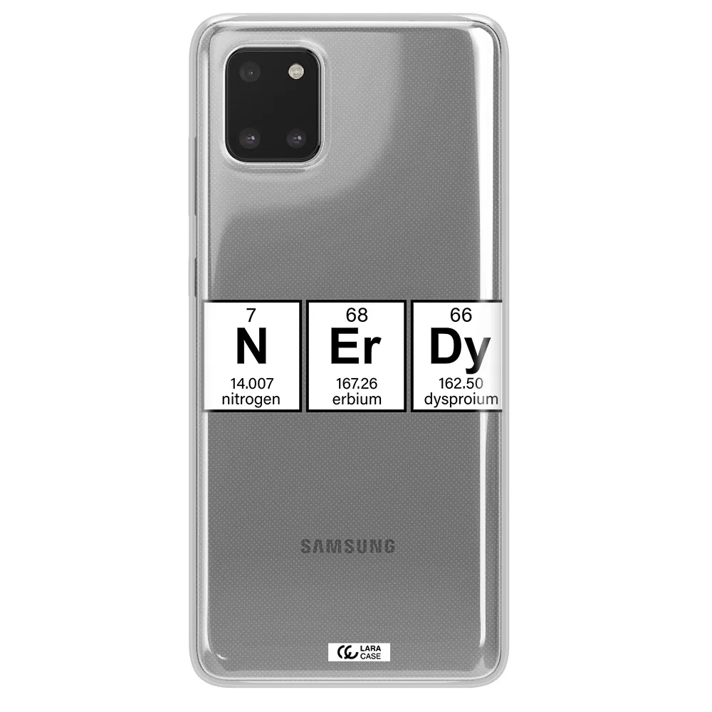 Nerdy Chemical Samsung A81 Clear TPU Case