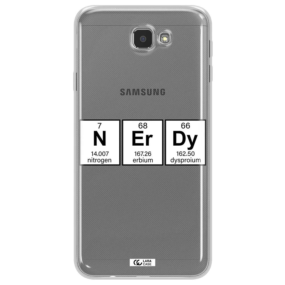 Nerdy Chemical Samsung J7 Prim Clear TPU Case