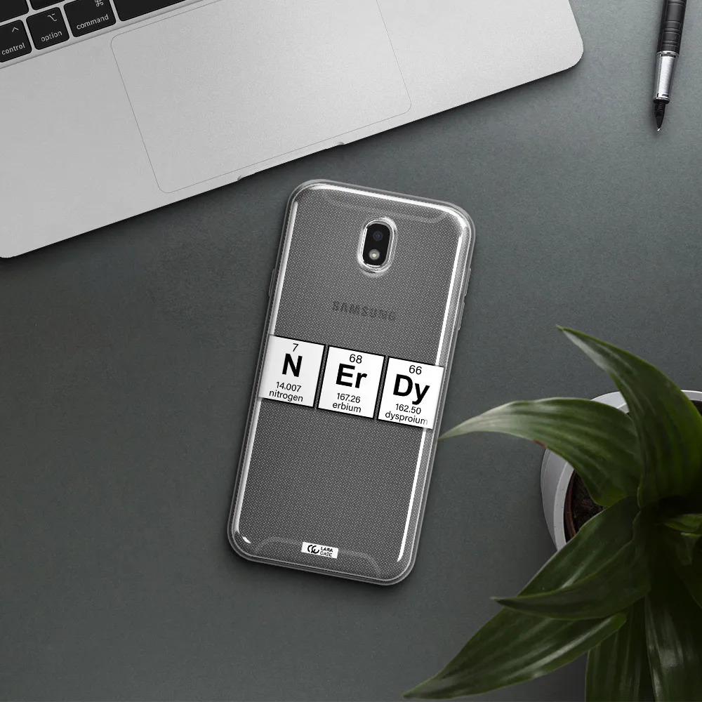 Nerdy Chemical Samsung J7 Pro Clear TPU Case