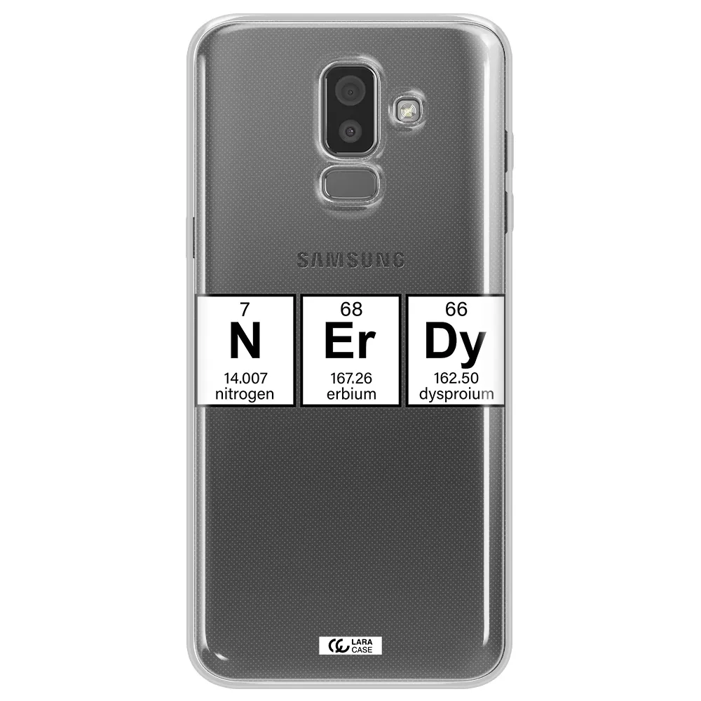Nerdy Chemical Samsung J8 Clear TPU Case