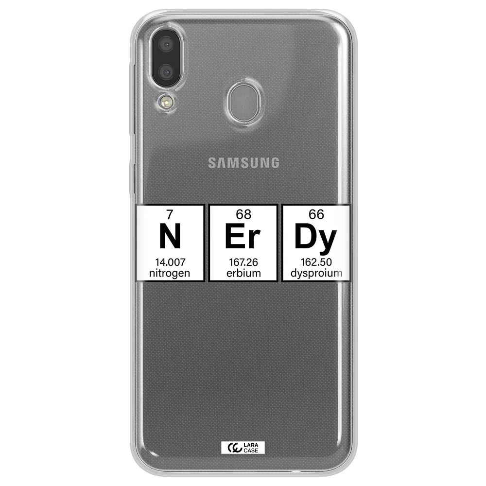 Nerdy Chemical Samsung M20 Clear TPU Case