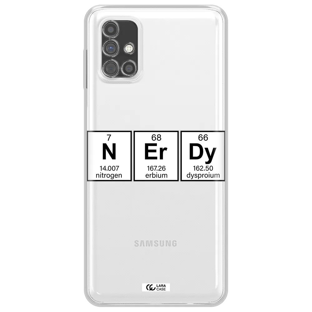 Nerdy Chemical Samsung M51 Clear TPU Case