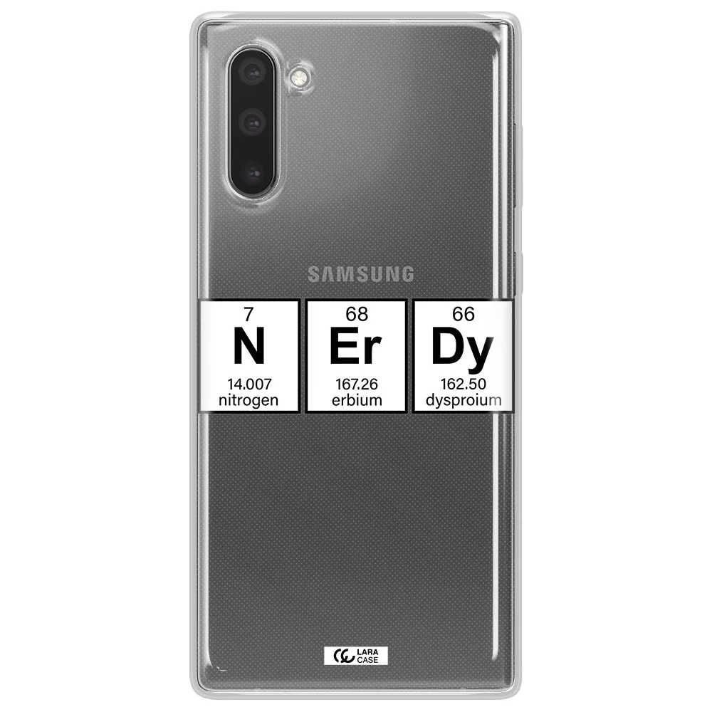 Nerdy Chemical Samsung Note 10 Clear TPU Case