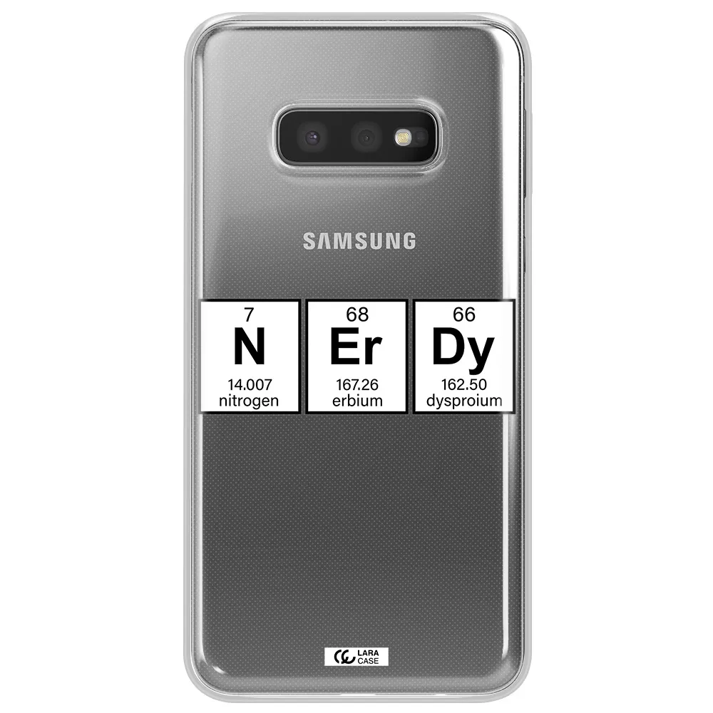 Nerdy Chemical Samsung S10e Clear TPU Case
