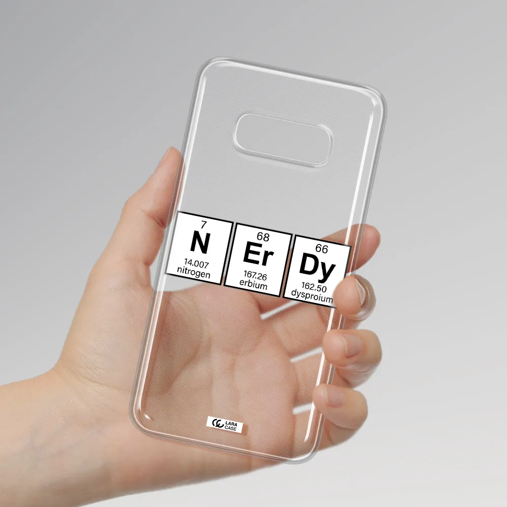 Nerdy Chemical Samsung S10e Clear TPU Case