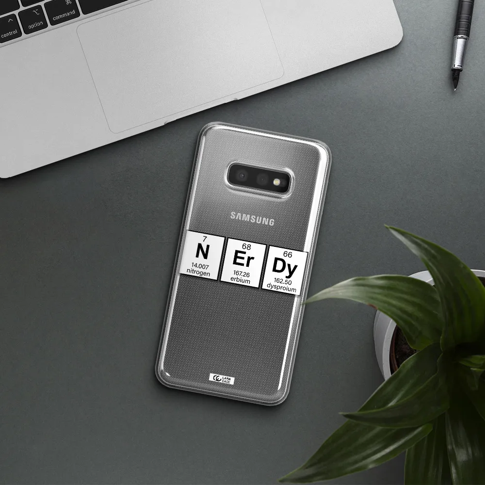 Nerdy Chemical Samsung S10e Clear TPU Case