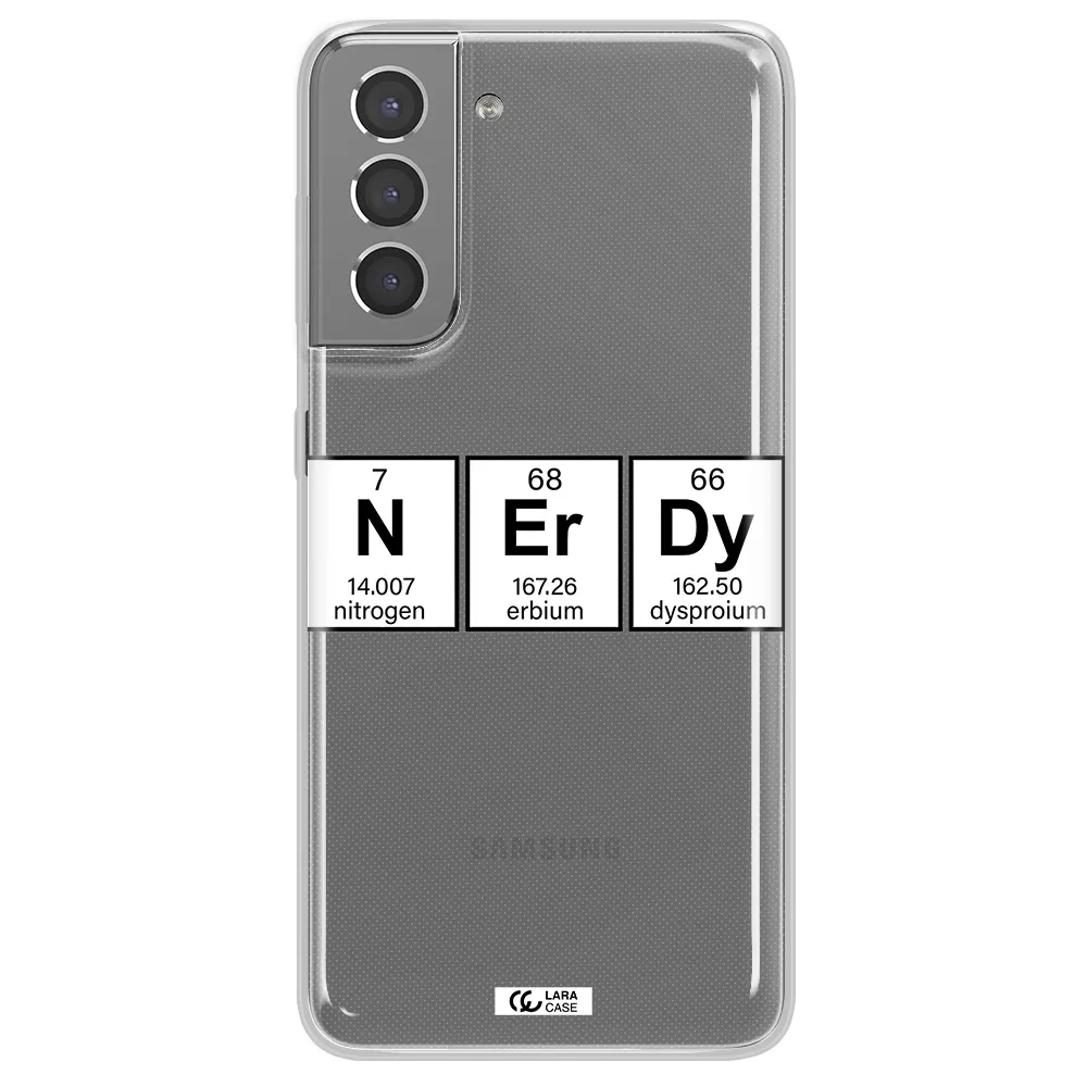 Nerdy Chemical Samsung S21 Clear TPU Case