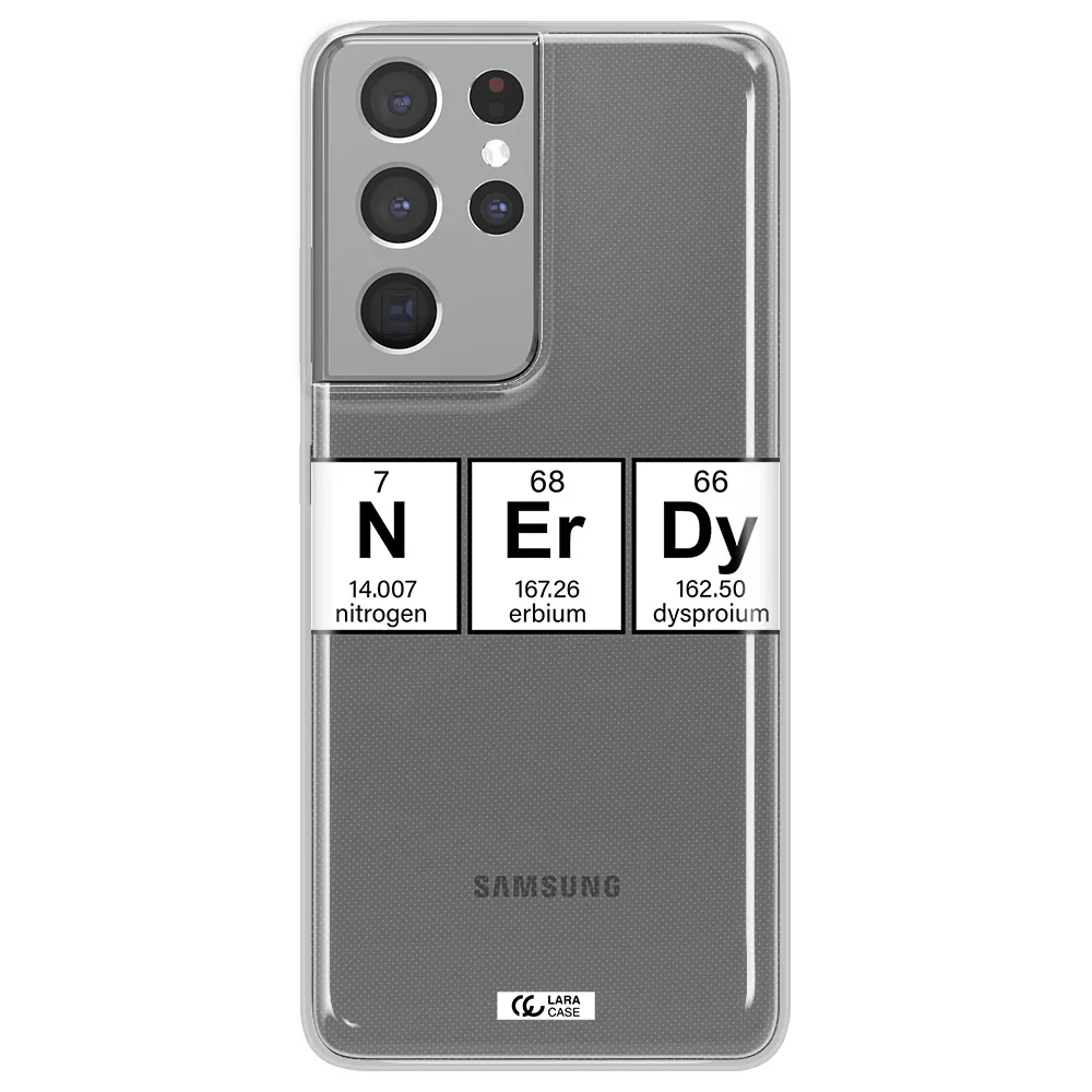Nerdy Chemical Samsung S21 Ultra Clear TPU Case
