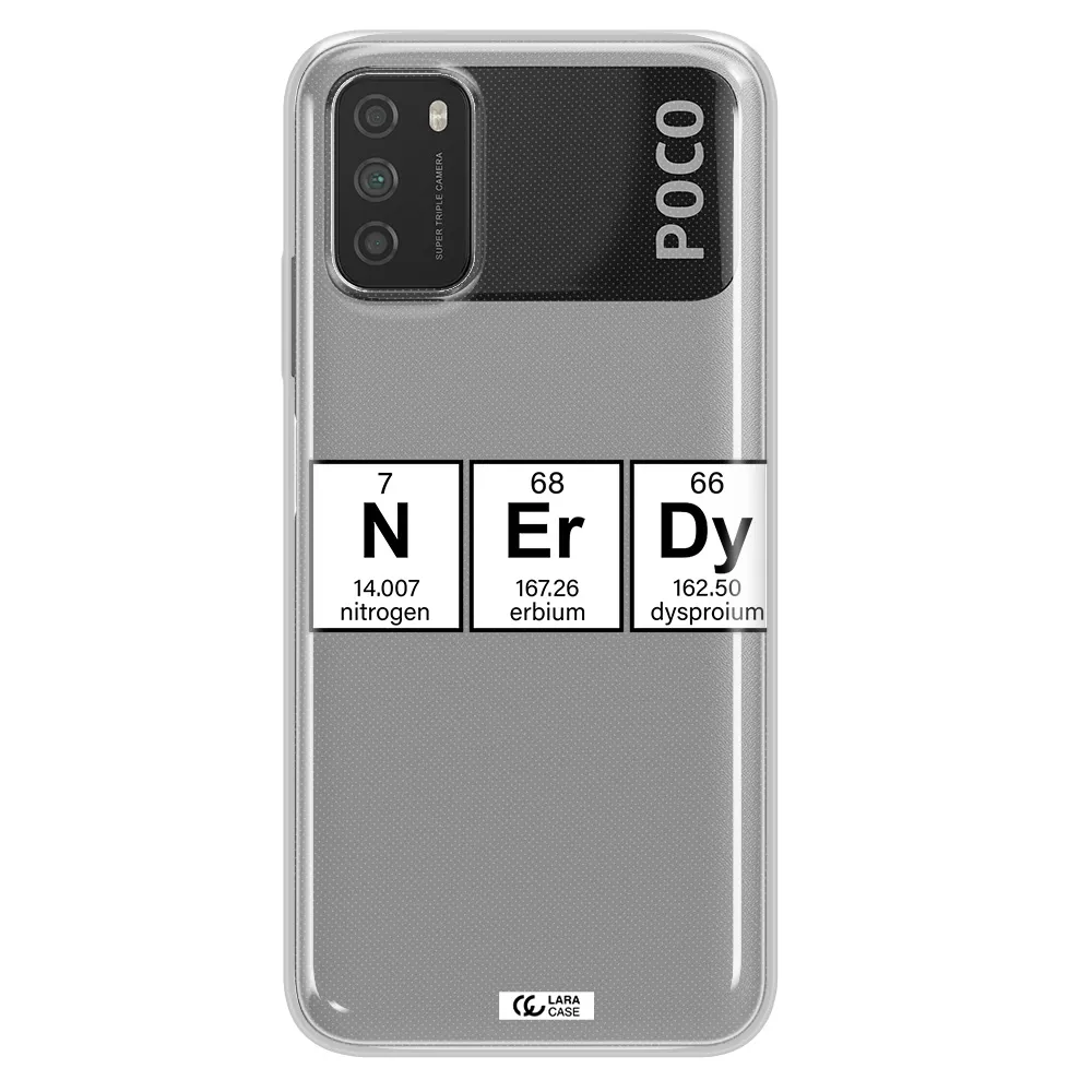 Nerdy Chemical Xiaomi Poco M3 Clear TPU Case