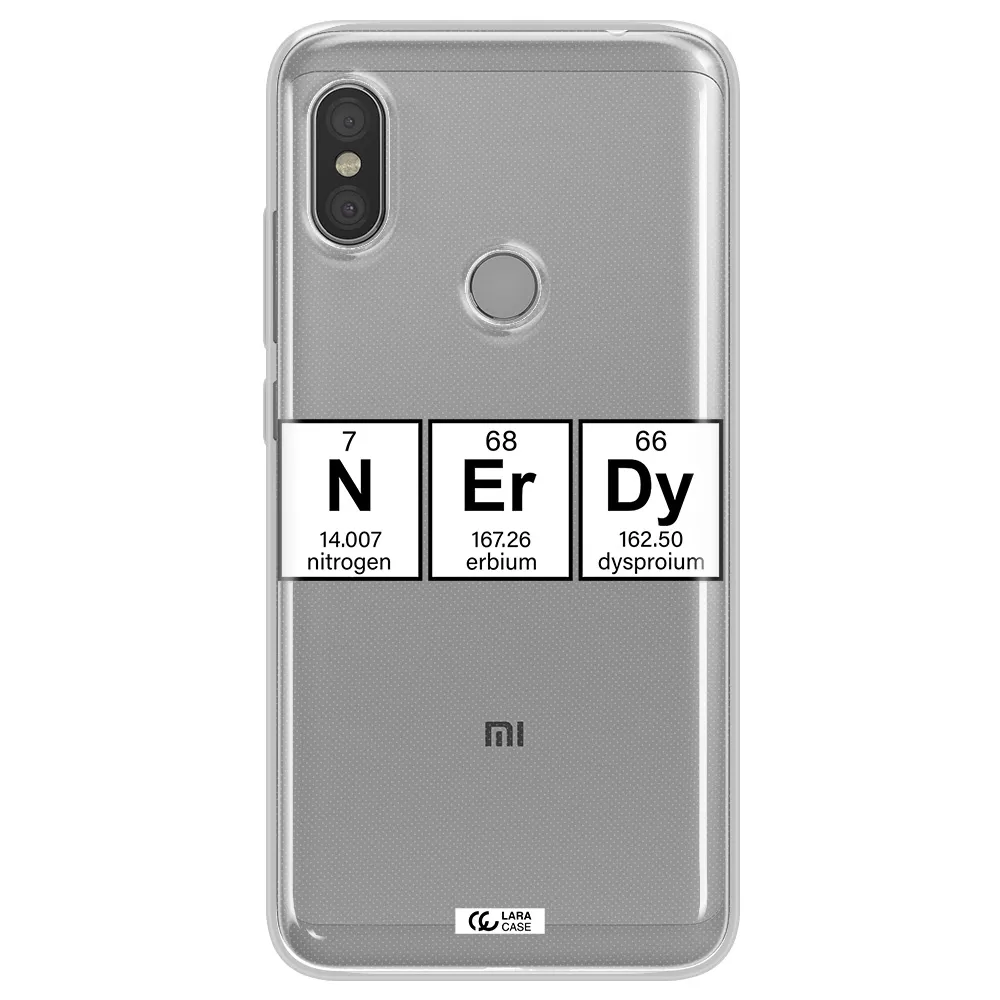 Nerdy Chemical Xiaomi Redmi Note 6 Pro Clear TPU Case
