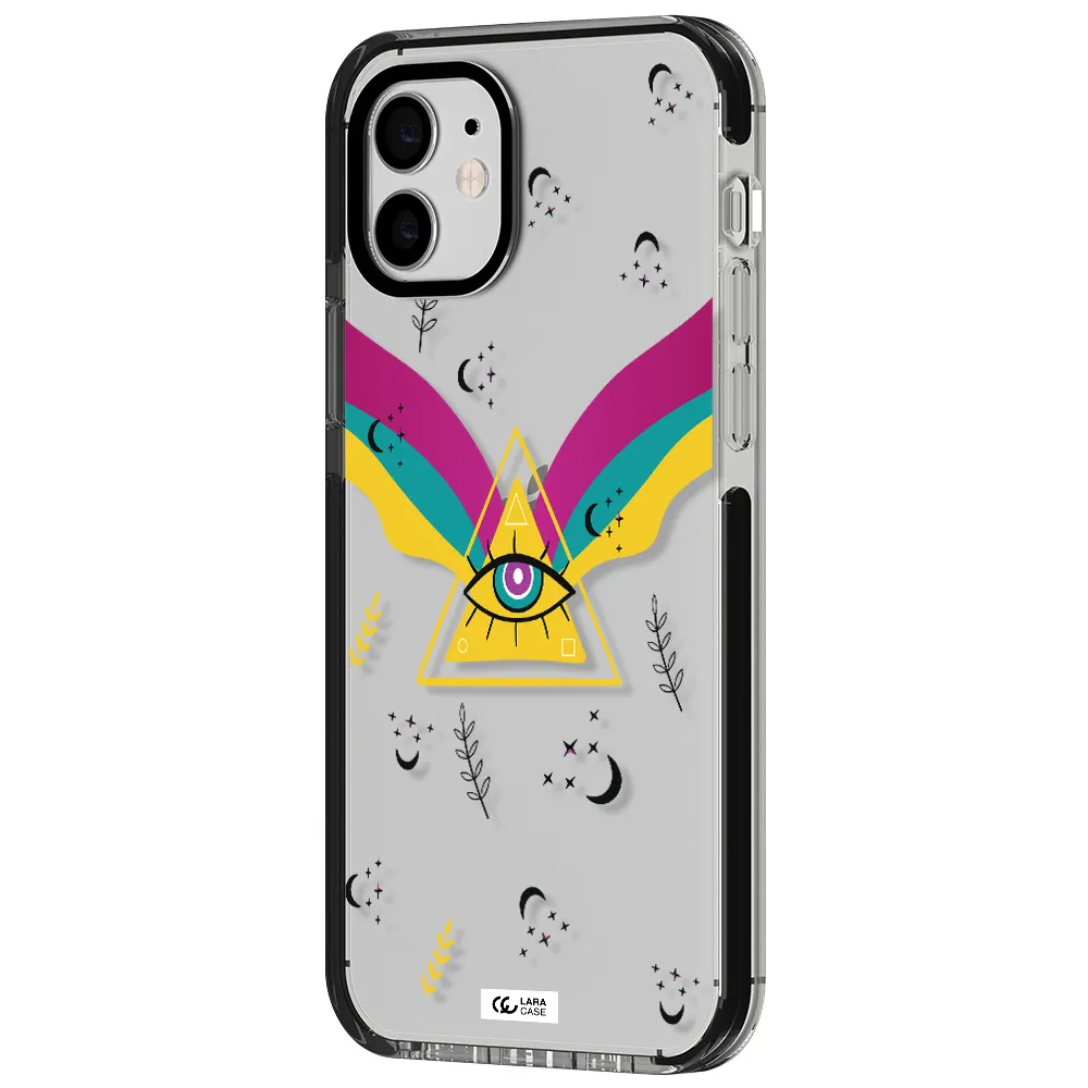 One-Eyed Pyramid Apple iPhone 11 impact black border Case